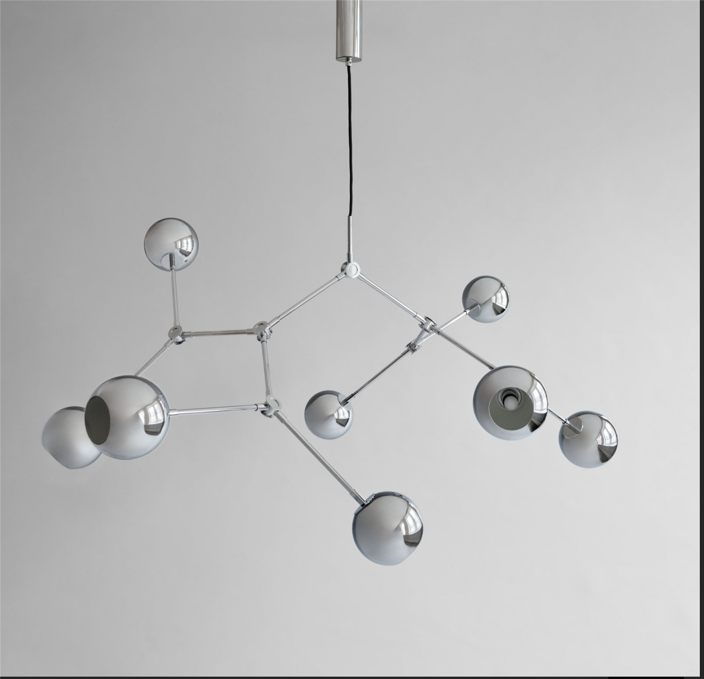 Drop Chandelier Globe - Chrome