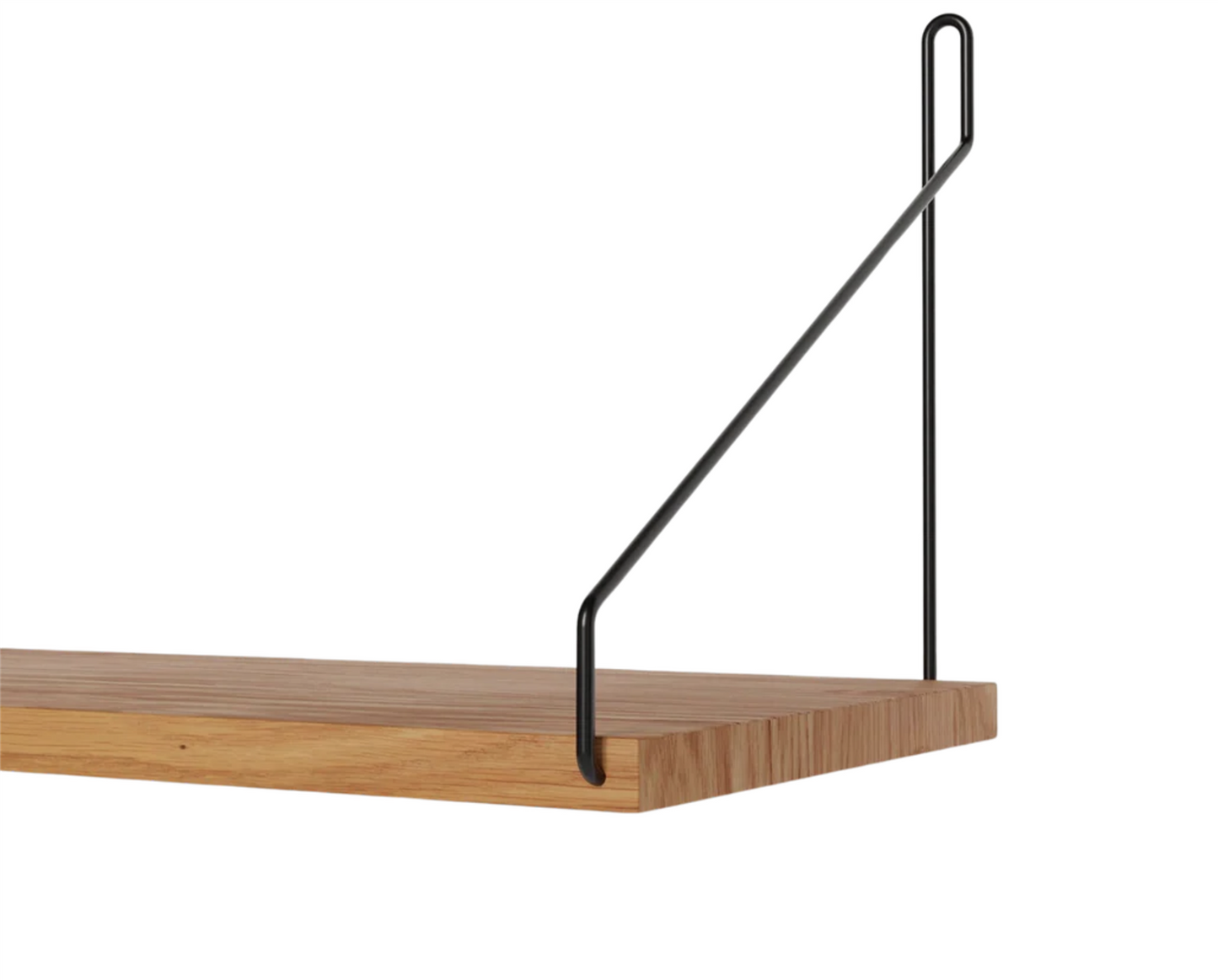 Single Shelf Natural oak/Black B 60 D 20 cm