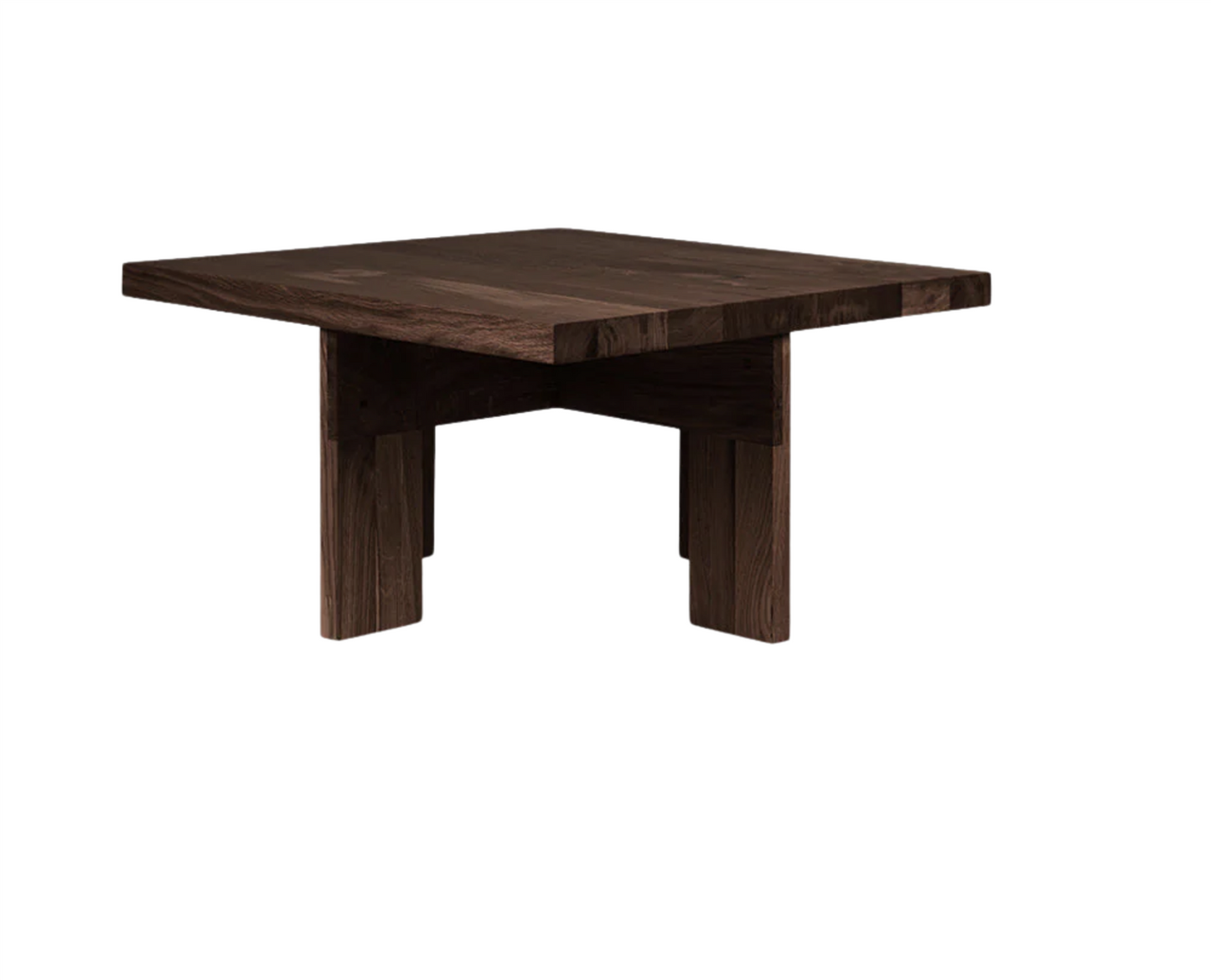 Farmhouse Coffee Table Dark Oak/Square table H 37 / W 70 / L 70 cm