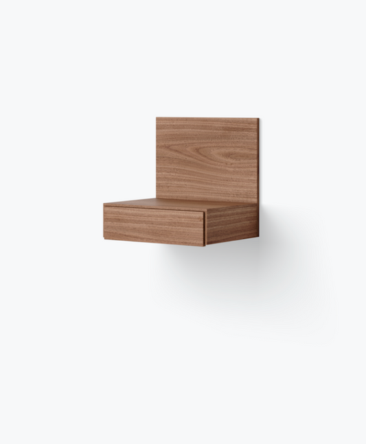 Tana Wall mounted Nightstand, walnut