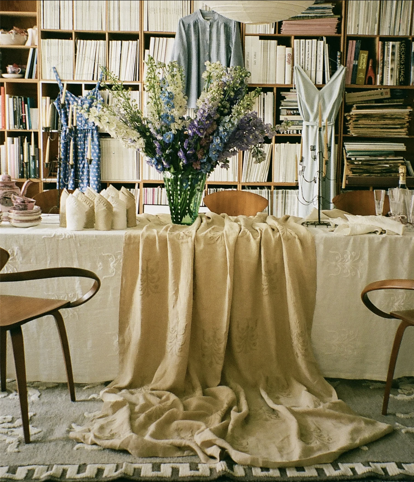 Frame linen napkin, white - pair of two 40x40 cm