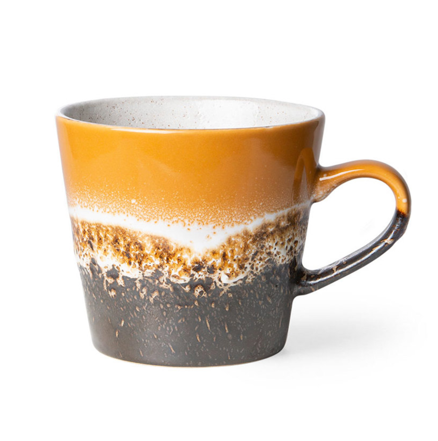 70s ceramics cappuccino mug, fire