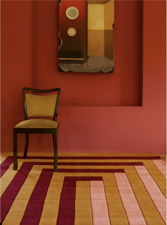 Teklan Labyrinth Ullteppe - Coral Pink 200-300 cm