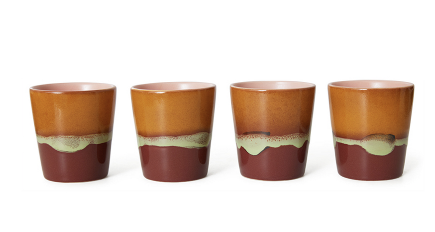 70s  coffee mugs clay