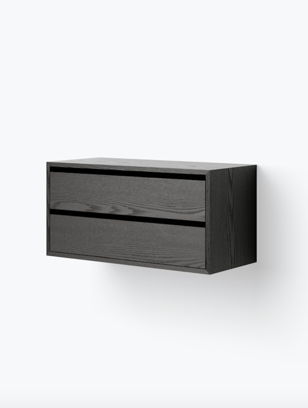 Cabinet Low w. Drawers Black Ash/black