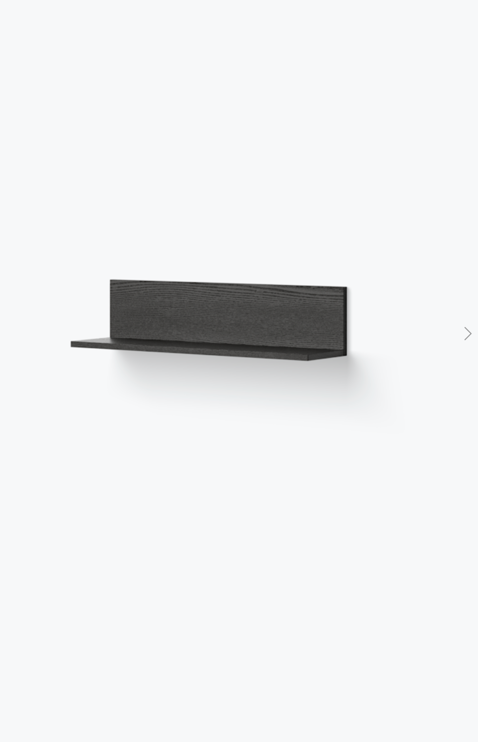 Tana Wall shelf black stained oak 75 cm