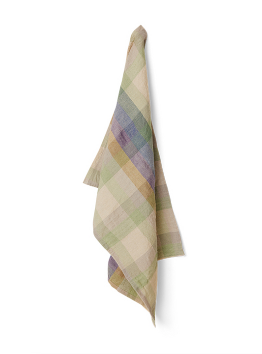 Vida check tea towel multicoloured 50x70