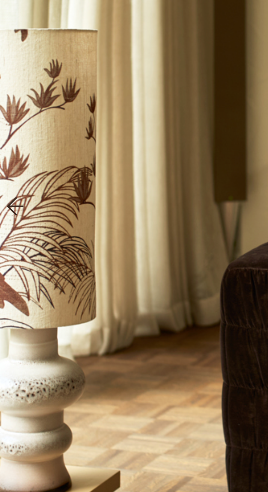 cylinder lampeskjerm floral xl