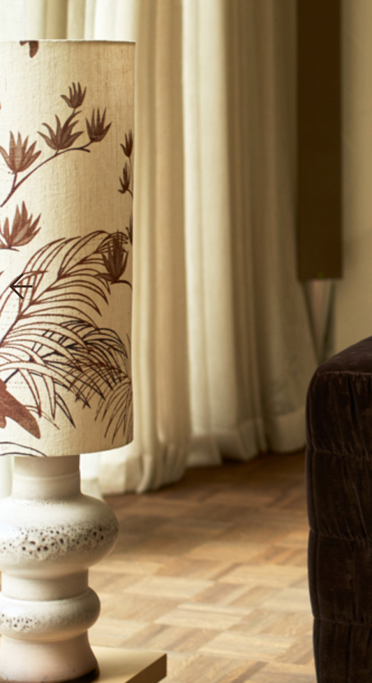 cylinder lampeskjerm floral xl