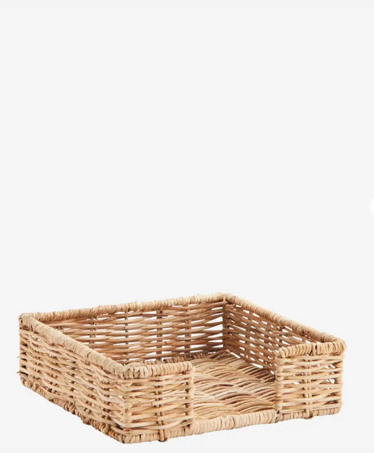 Rattan napkin holder 20x20x6 cm