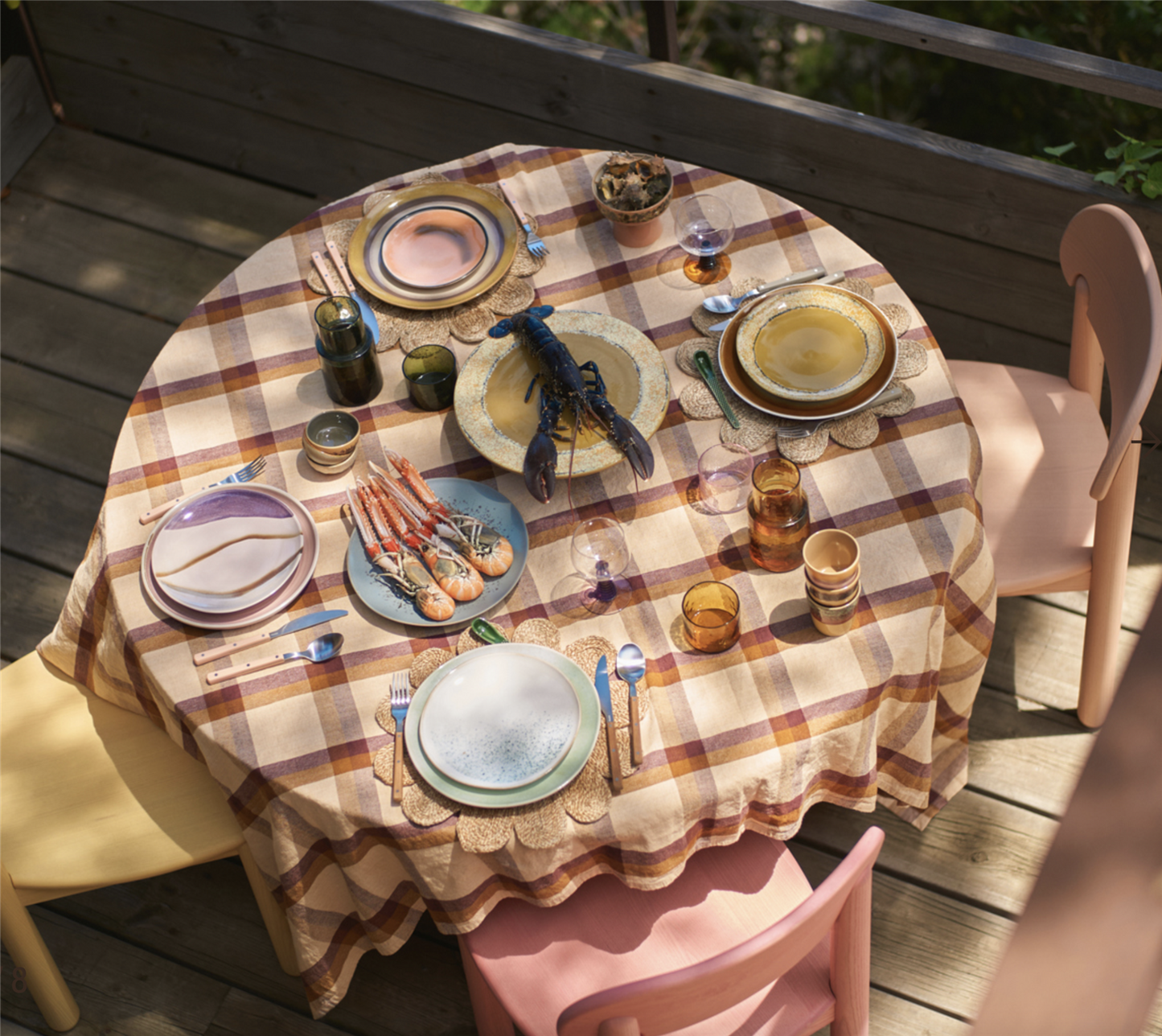 ceramic 70s side plates paradise set 2