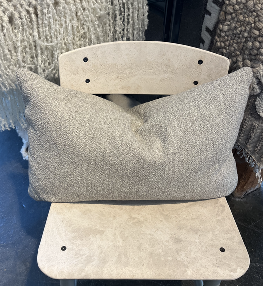 pute 40x65cm strukturert ull sand
