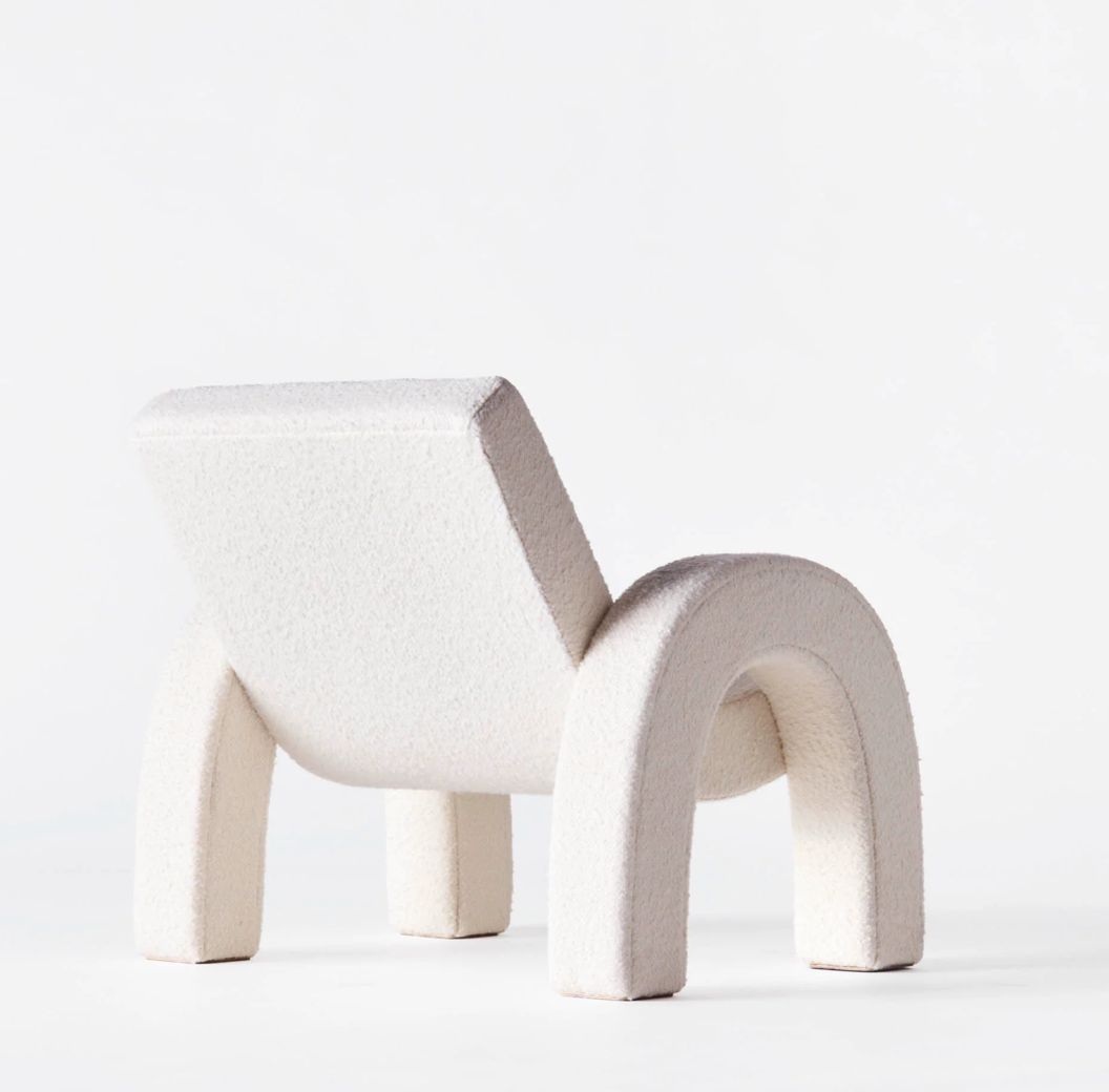 Arco lounge chair boucle white
