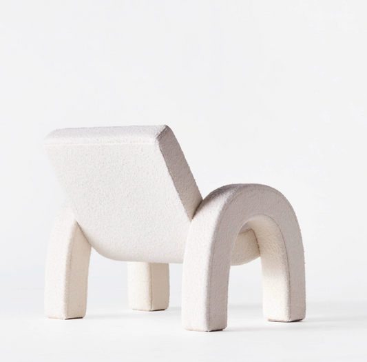 Arco lounge chair boucle white