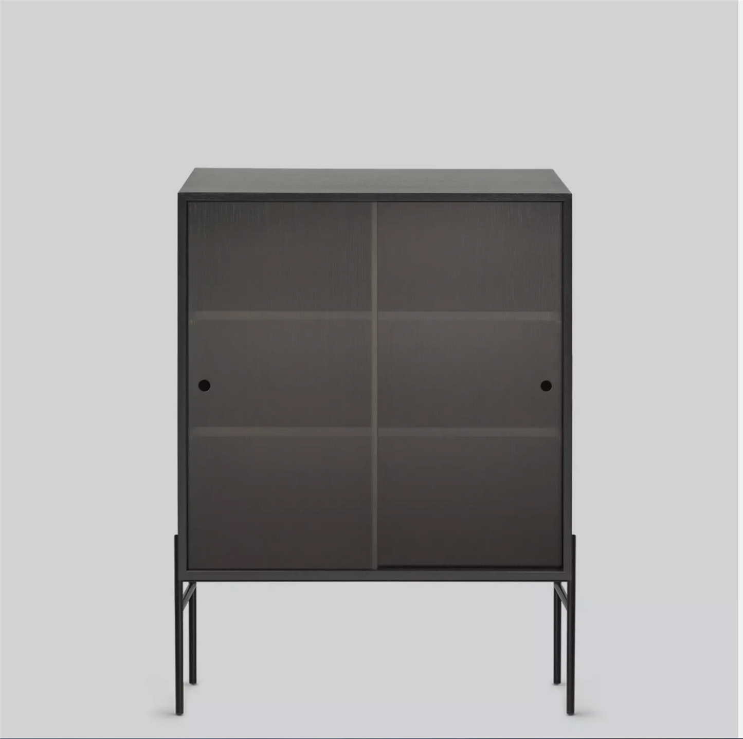 Hifive Glass cabinet black painted oak