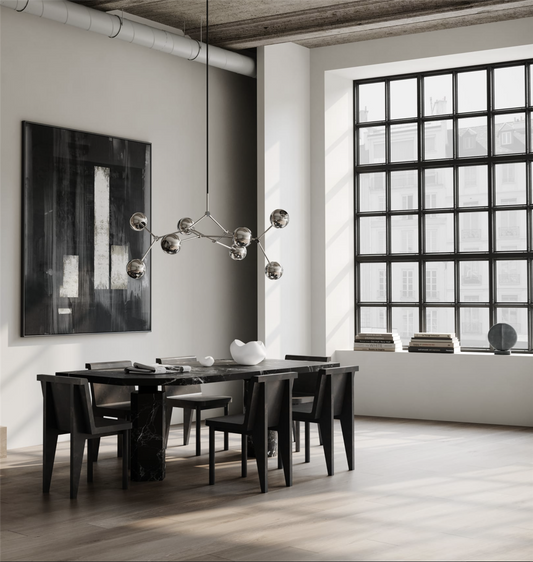 Drop Chandelier Globe - Chrome