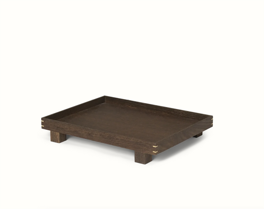 Bon wooden tray small smoked oak