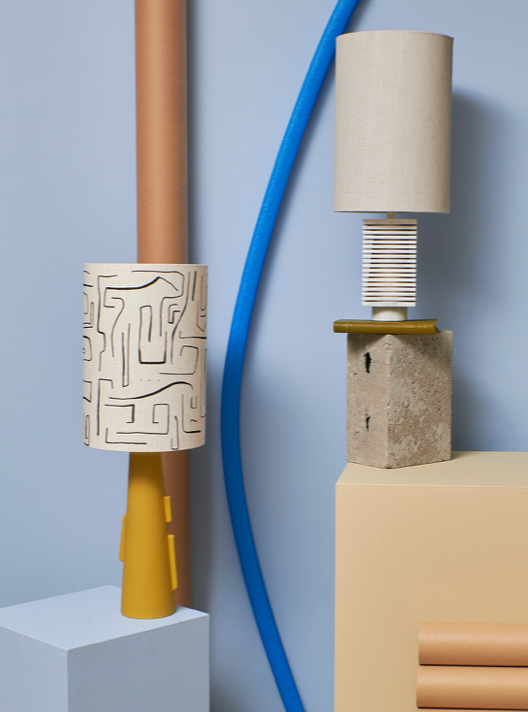 cylinder lamp shade natural linen ø25