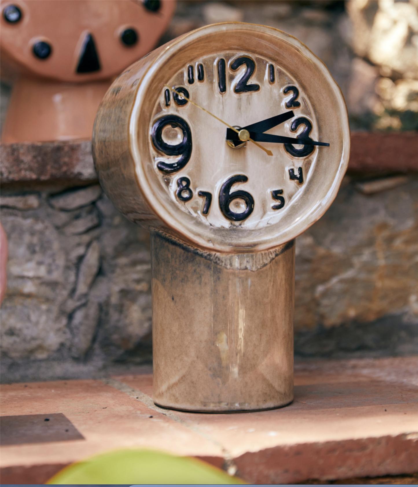 Retro ceramic clock cream