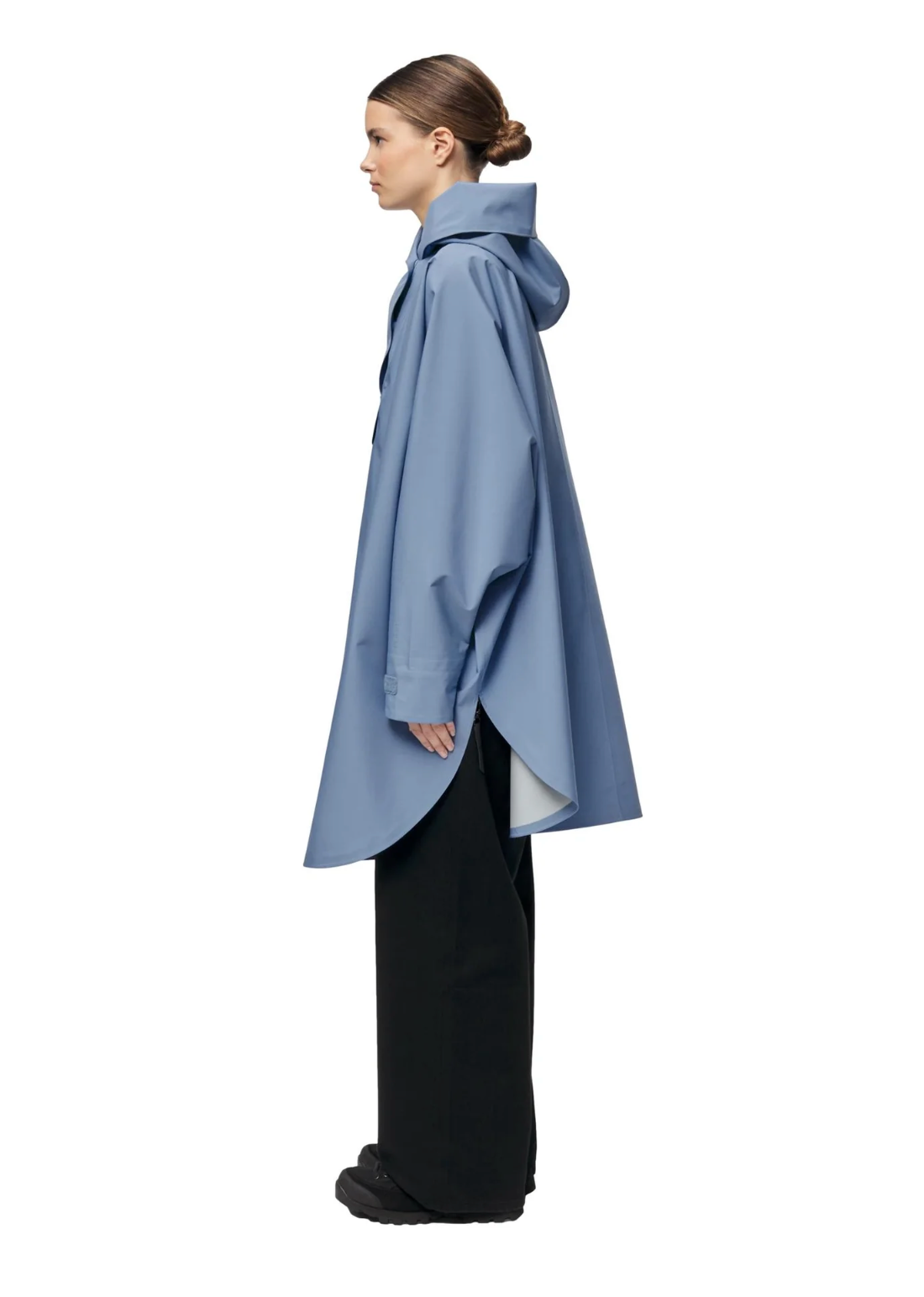 Bergen poncho himmelblå