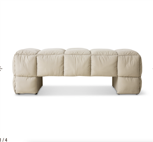 Puffy lobby bench , Pebble