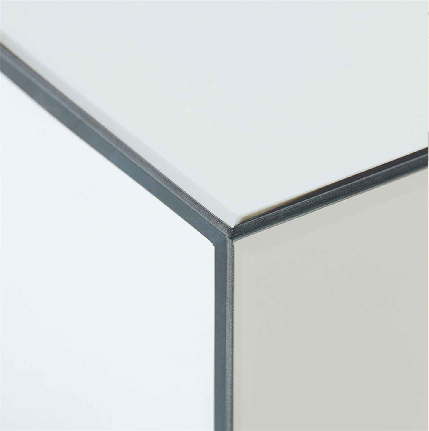 Mirror block coffee table clear, 80x120cm