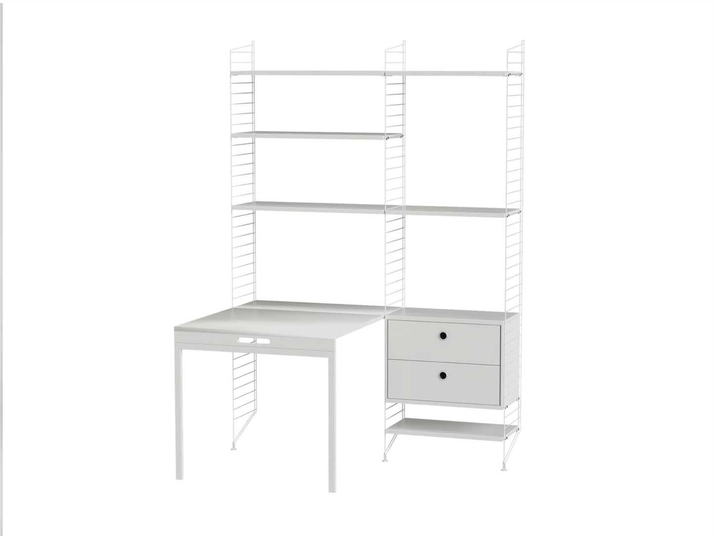Workspace E White/White 140 cm
