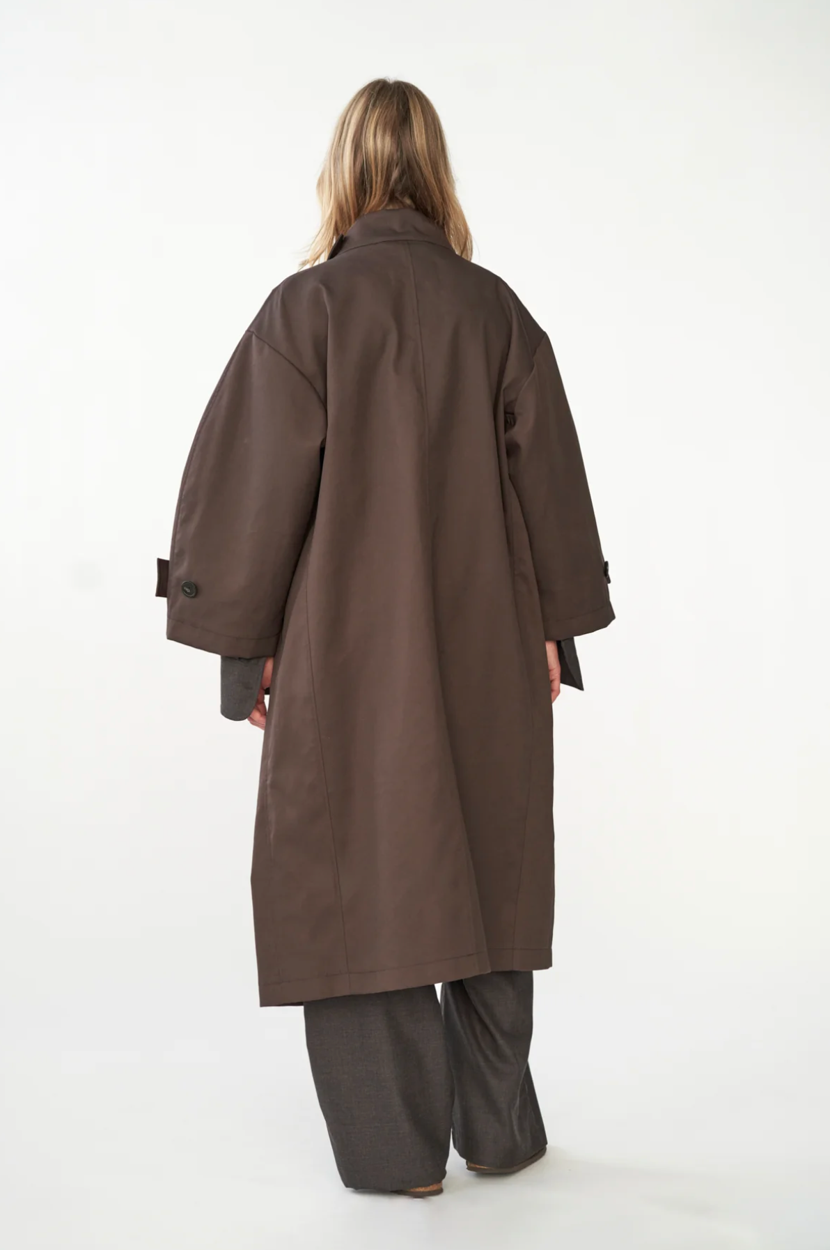 Water resistant coat dark brown size 2