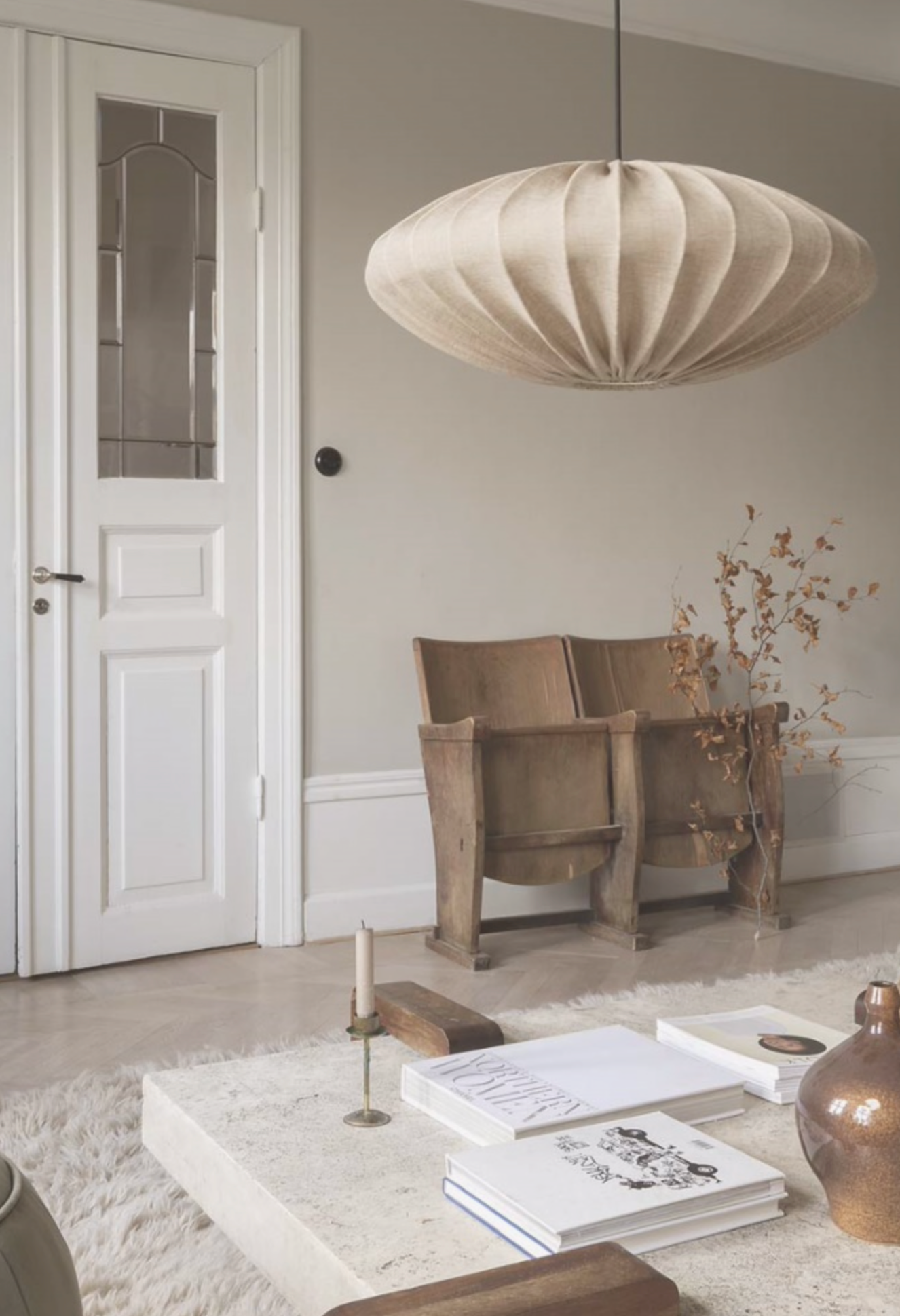 Ellipse lamp linen sand 65