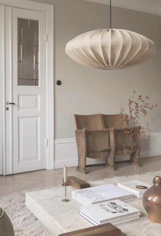Ellipse lamp linen sand 65