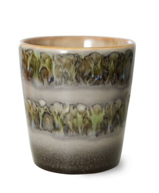 70s coffee mugs fern