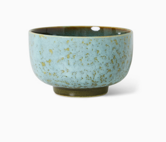 70s ceramics noodle bowl Verdigris