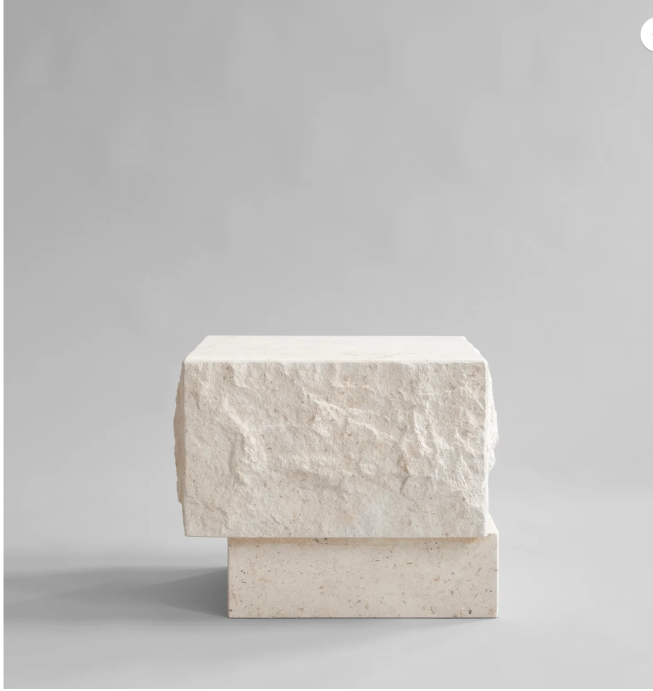 Temple Coffee Table, Limestone h 50 cm