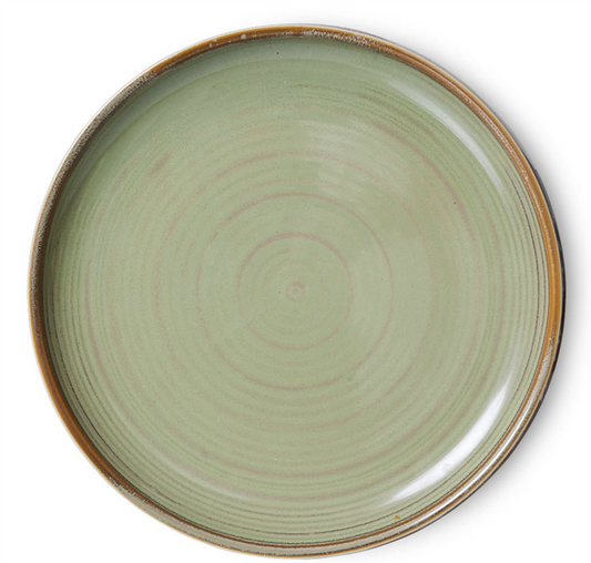 Chefs ceramics side plate moss green