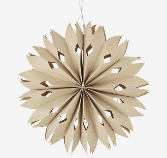 VENEER PAPER STAR W/ LIGHTS