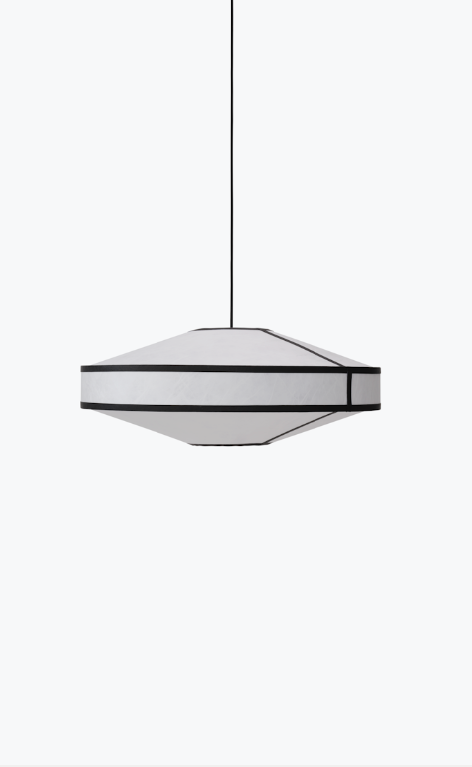 Kite Pendant Lamp Ø75 White and Black Tyvek