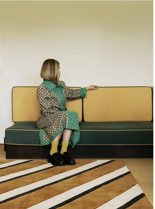 Teklan Diagonal Ullteppe - Sand 200-300 cm