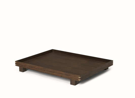 Bon wooden tray large smoked oak