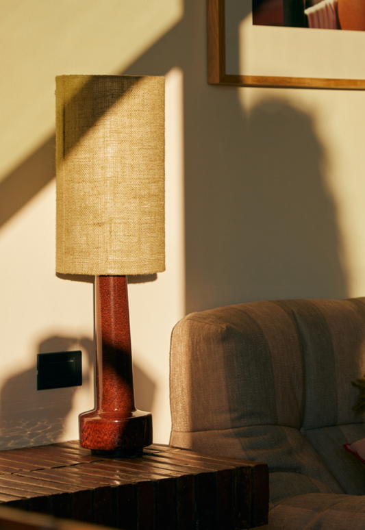 jute cylinder lamp shade jade green
