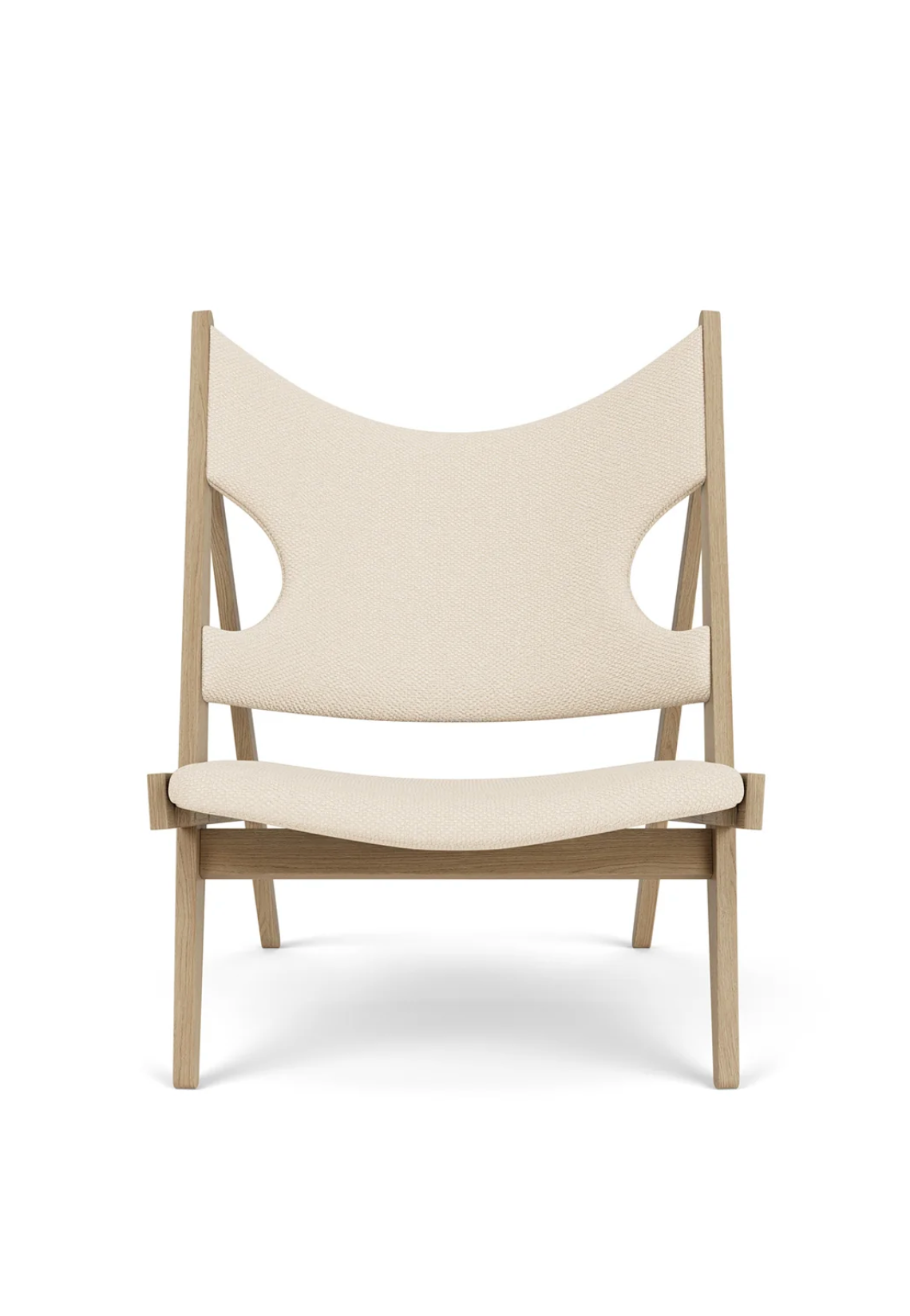 KNITTING LOUNGE CHAIR, TEXTILE. Natural Oak | Logan Jasmine