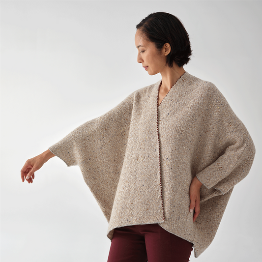 Manteleta Granito Camel poncho