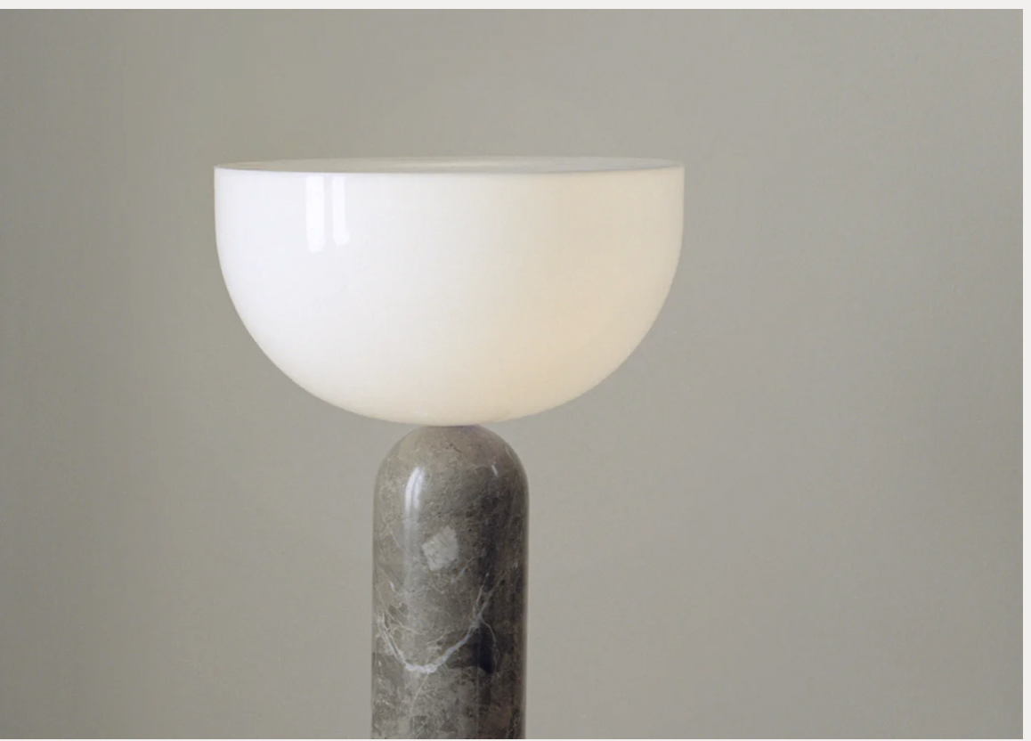 Kizu Table Lamp Large Gris du Marais Marble