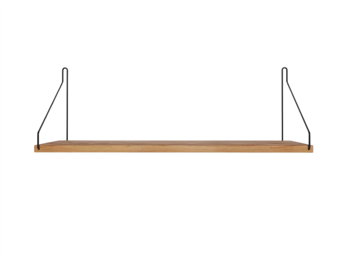 Single Shelf Natural oak/Black B 60 D 20 cm