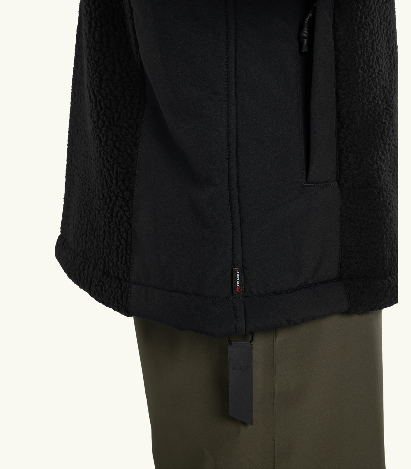 Skåla polartec jakke, black