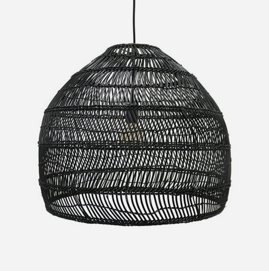 Wicker lamp black 60cm