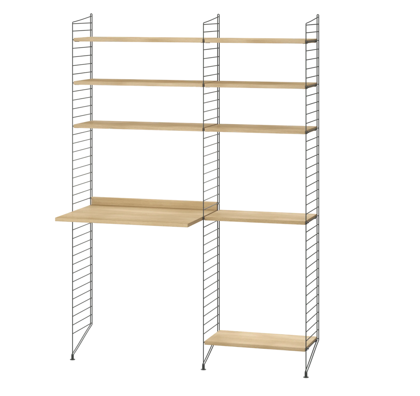 Workspace Dark grey/oak 140 cm