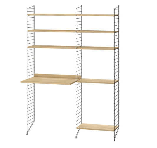 Workspace Dark grey/oak 140 cm