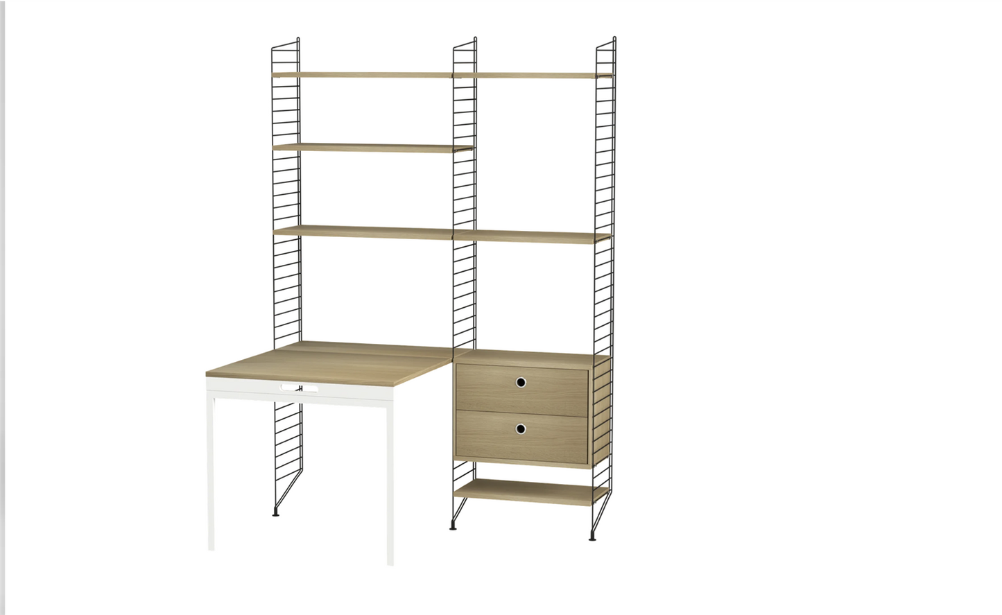 Workspace E. Black/Oak 140 cm