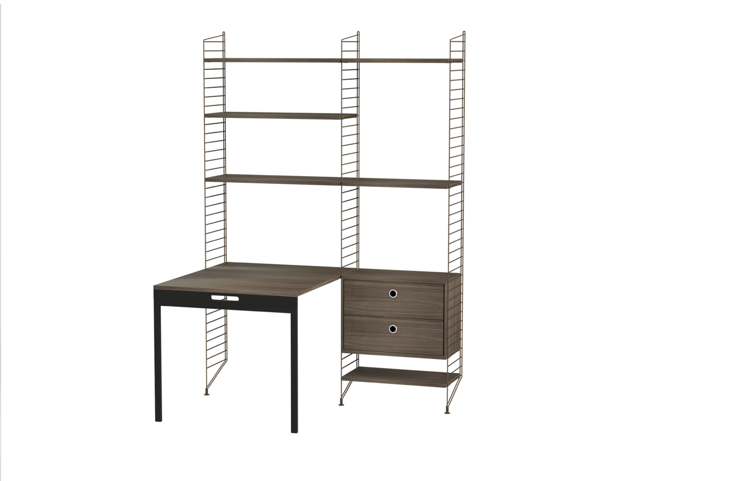 Workspace E Brown/Walnut 140 cm