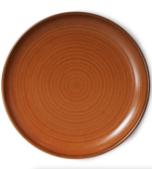 Side plate burned orange